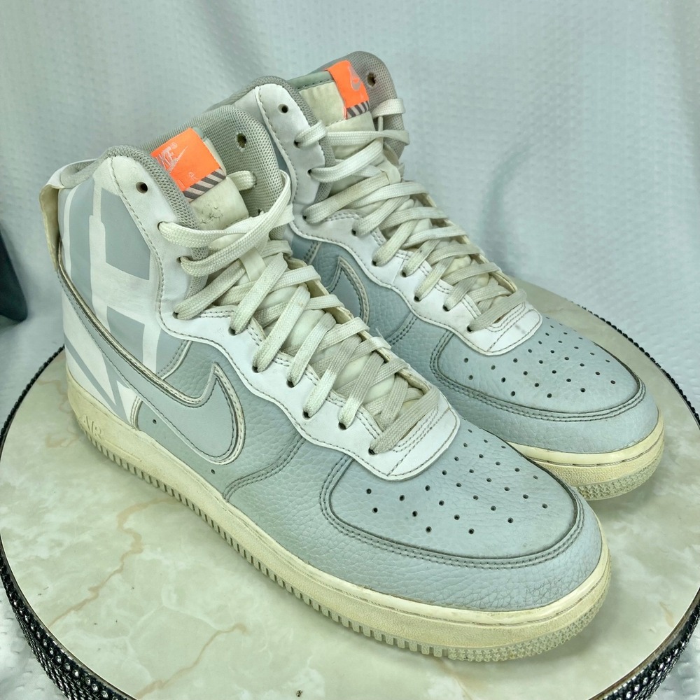 Nike Air Force 1 High 07 LV8 Shoes Mens 8.5 Wolf Grey White Streetwear Sneakers